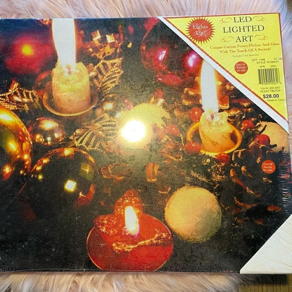*NWT* LED Lighted Canvas Holiday Art 12x16